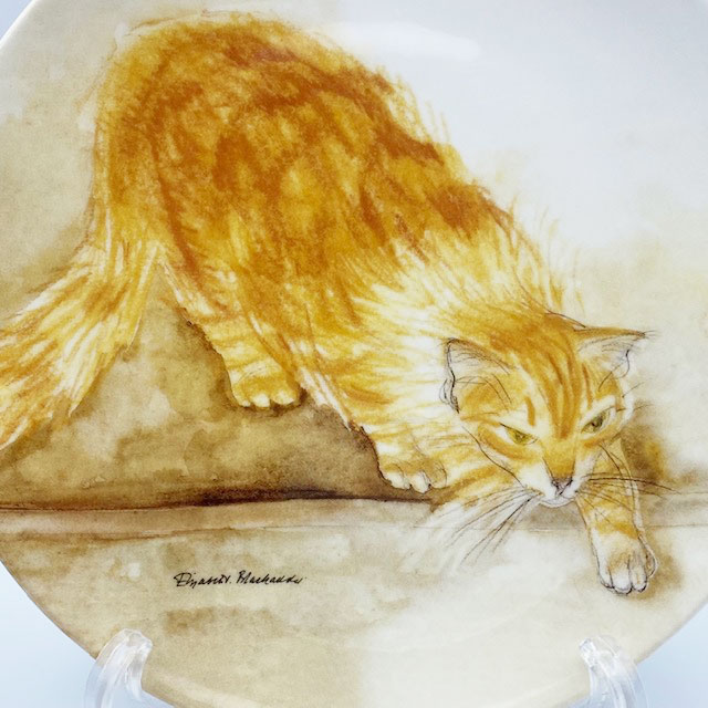 ロイヤルドルトン エリザベス・ブラックアダー 猫の絵皿プレート Ginger Chloe