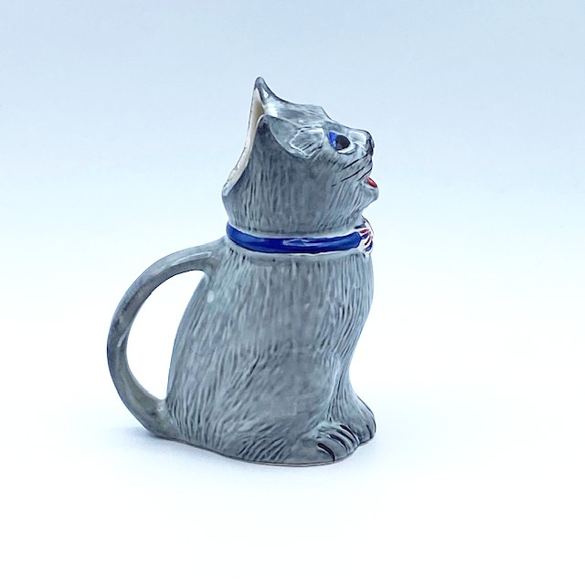 Otter Potter ルイスウェインモチーフ グレイ猫クリーマー、ミルクピッチャー 英国製