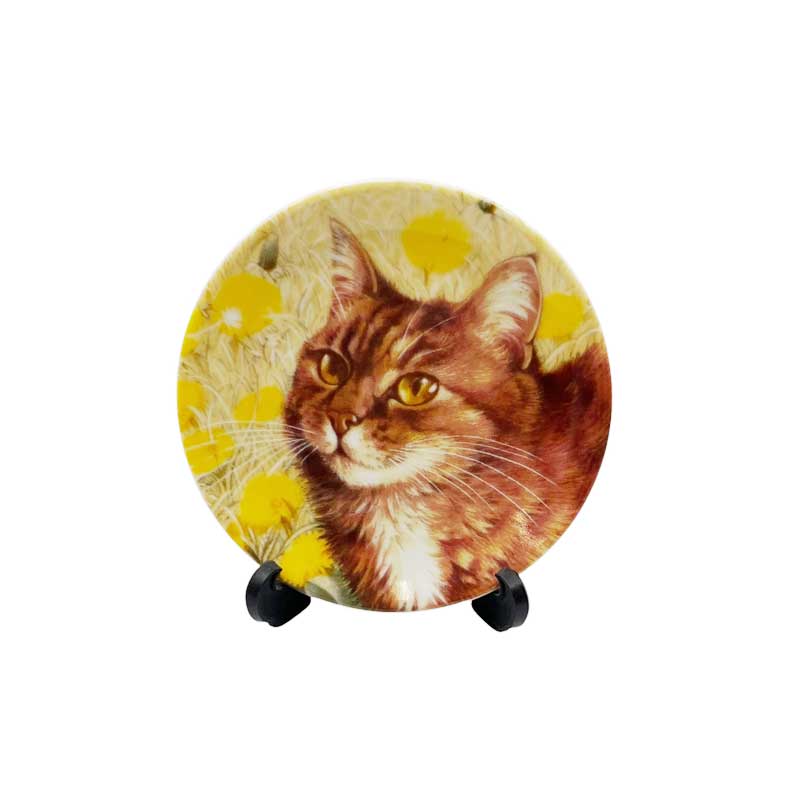 ロイヤルウースター アイボリーキャッツ 猫のミニ絵皿 BLOSSOM IN THE DANDELIONS