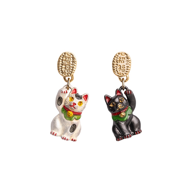 Palnart Poc パルナートポック 猫のピアス 招き猫のピアス 招き日和ピアス 日本製 ピューター