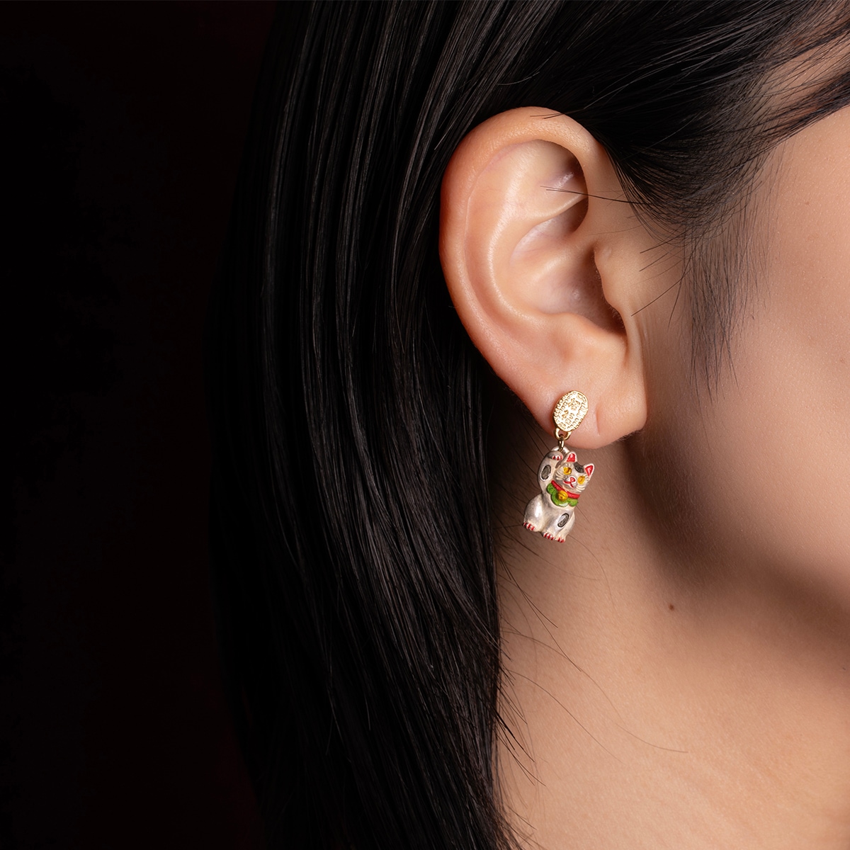 Palnart Poc パルナートポック 猫のピアス 招き猫のピアス 招き日和ピアス 日本製 ピューター