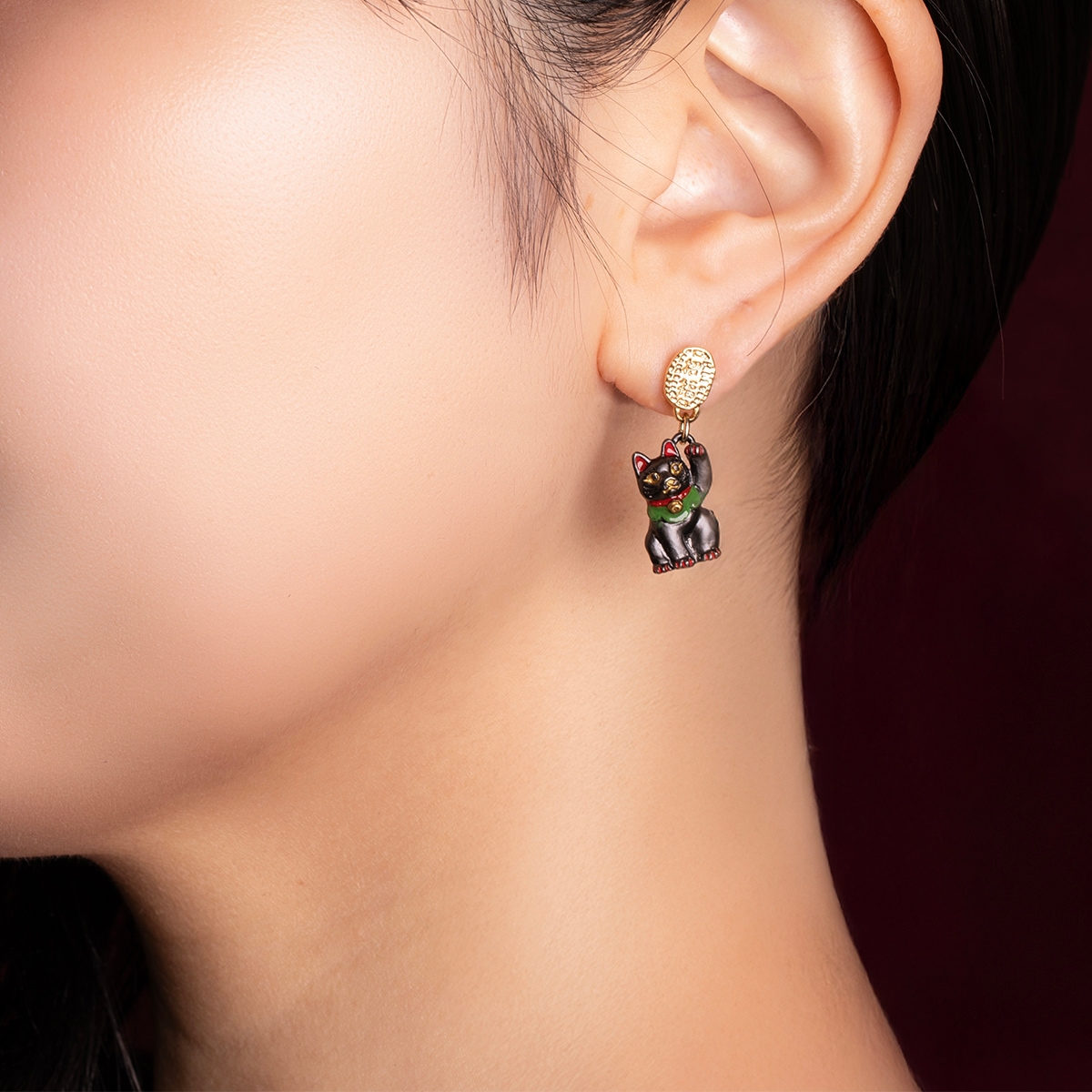 Palnart Poc パルナートポック 猫のピアス 招き猫のピアス 招き日和ピアス 日本製 ピューター