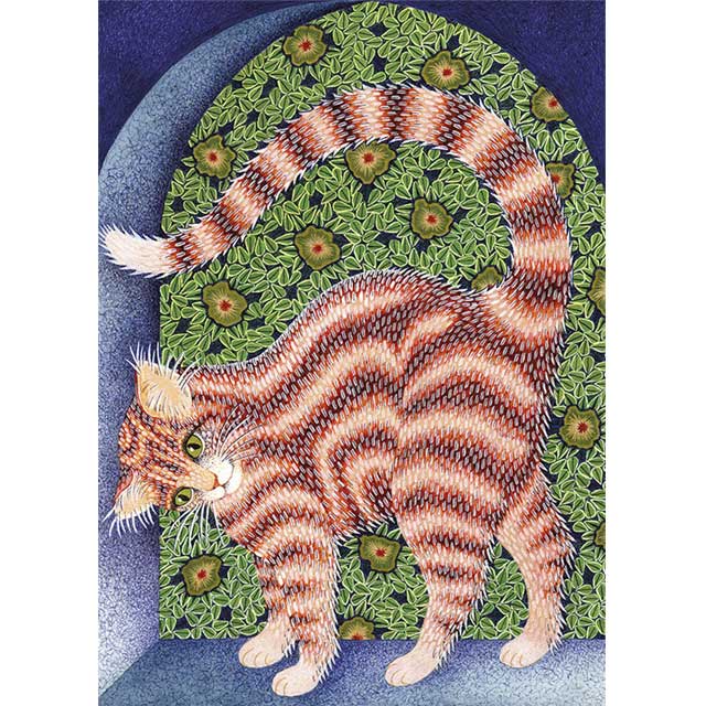 猫の輸入グリーティングカード封筒付 