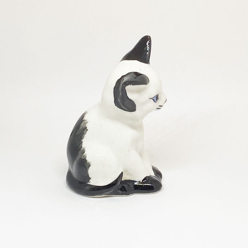 Studio Szeiler 白黒お座り猫フィギュリン ツェイラー社 イギリス製