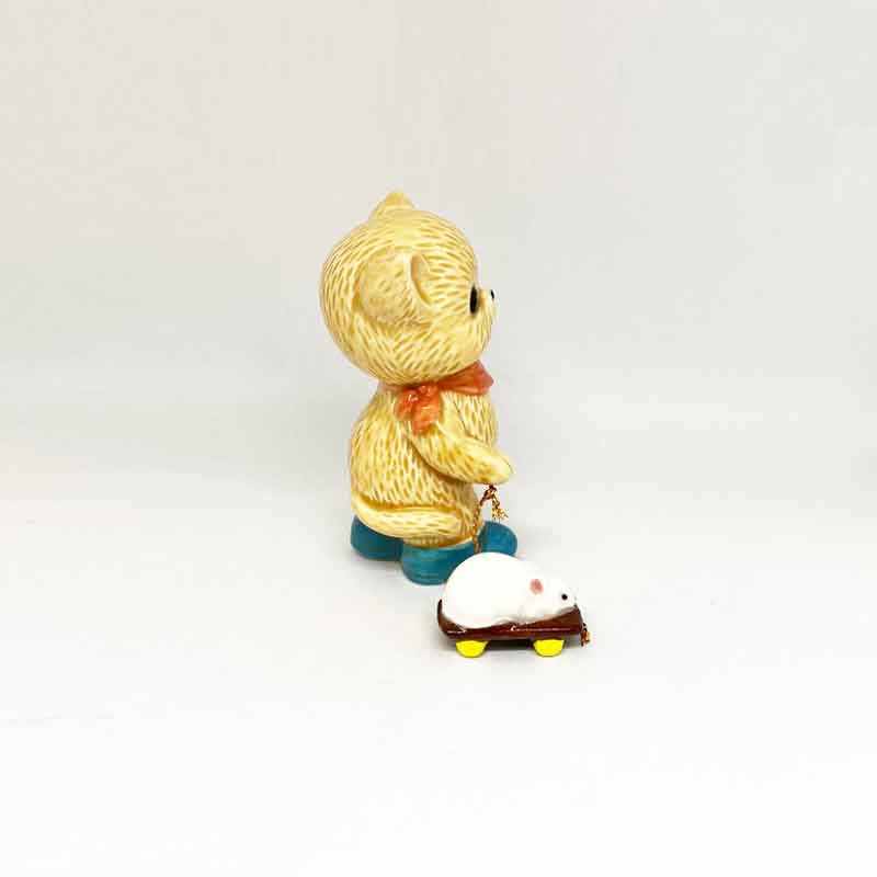 Norcrest Japan ねずみさんを連れている猫ちゃん 1960年代ごろ 日本製