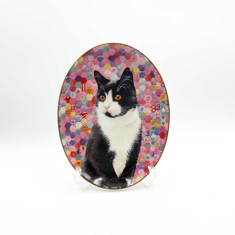 【れおんです】壁掛け　猫の絵皿　フランス れおん様 専用です】壁掛け 猫の絵皿 フランス