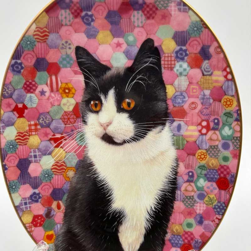 【れおんです】壁掛け　猫の絵皿　フランス れおん様 専用です】壁掛け 猫の絵皿 フランス