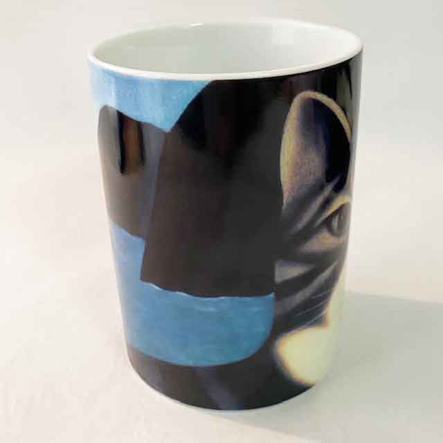 Martin Leman マグと絵皿のセットキジトラ白猫 