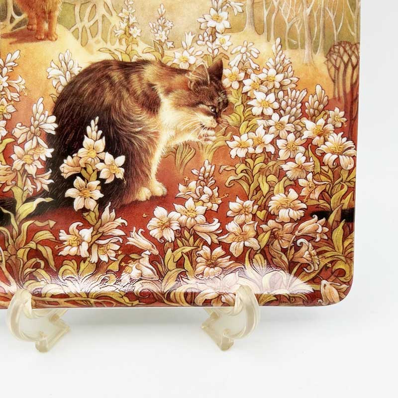 レズリー・アン・アイボリー猫の絵皿 Lesley's Gallery of Cats DAWN アールヌーボー