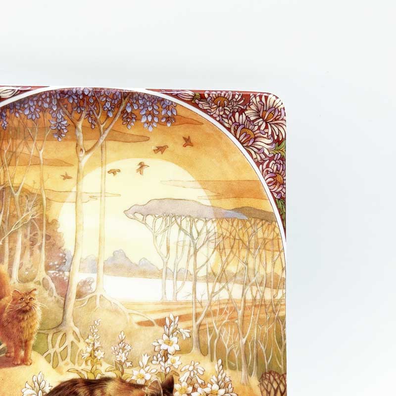 レズリー・アン・アイボリー猫の絵皿 Lesley's Gallery of Cats DAWN アールヌーボー