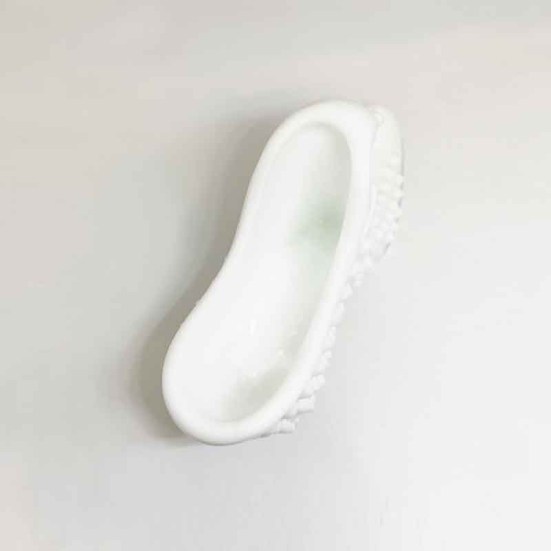 FENTON キャットヘッドのミルクガラスの靴 ホブネイル柄 1960年代