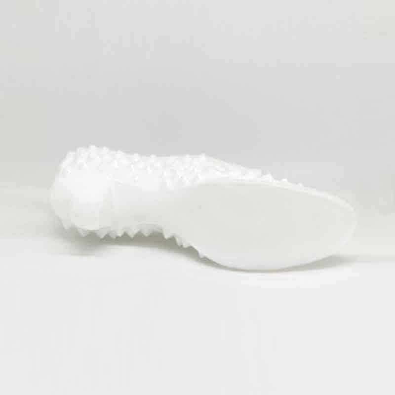 FENTON キャットヘッドのミルクガラスの靴 ホブネイル柄 1960年代