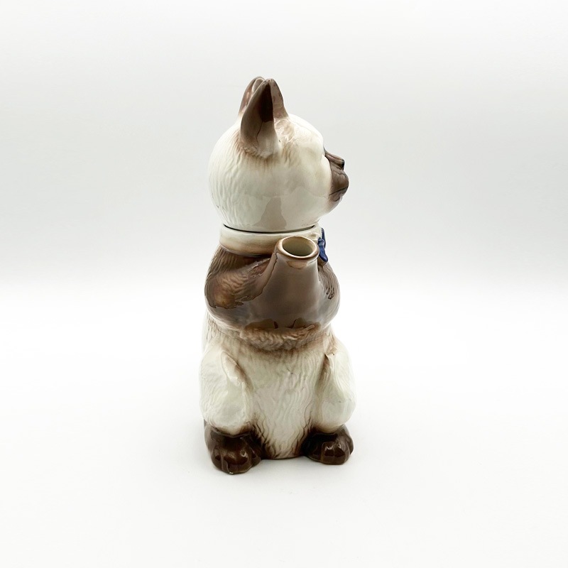 トニーウッドスタジオ Tony Wood Studio シャム猫のティーポット 青の