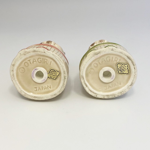 Otagiri Japan　お魚を持つ猫ちゃんのソルト＆ペッパーシェイカー　1970-80年代