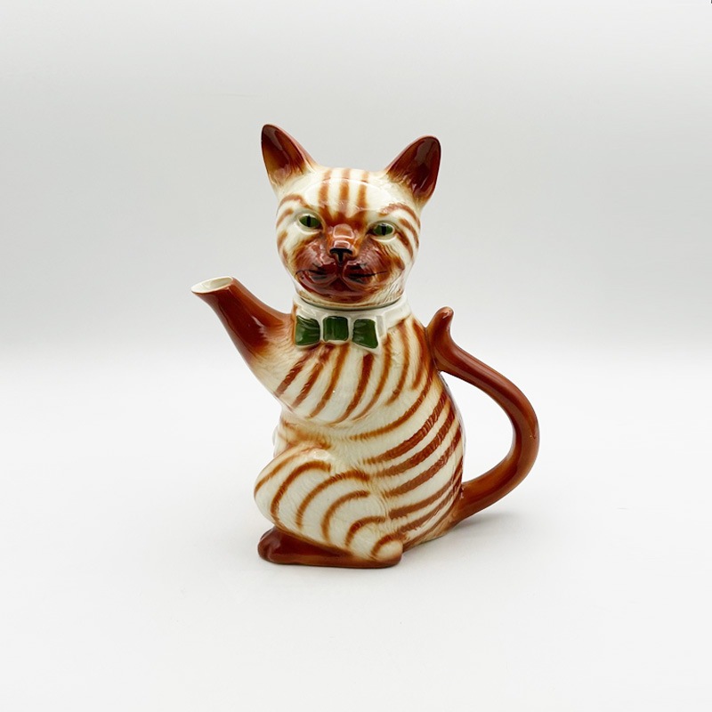 トニーウッドスタジオ Tony Wood Studio 茶トラ猫のティーポット　1982年　英国製