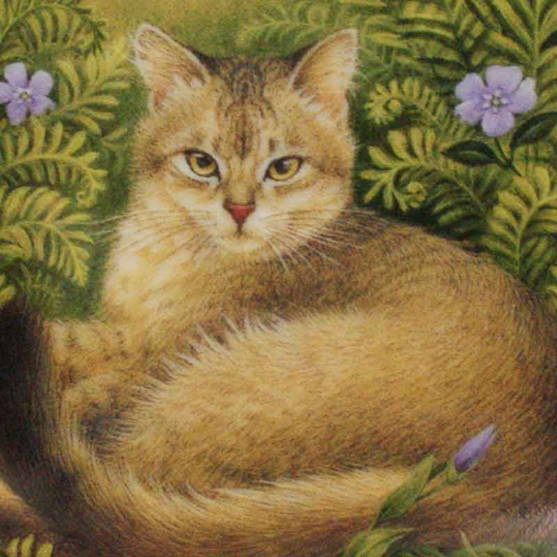 レズリー・アン・アイボリー猫の絵皿 Lesley's Gallery of Cats AFTERNOON アールヌーボー