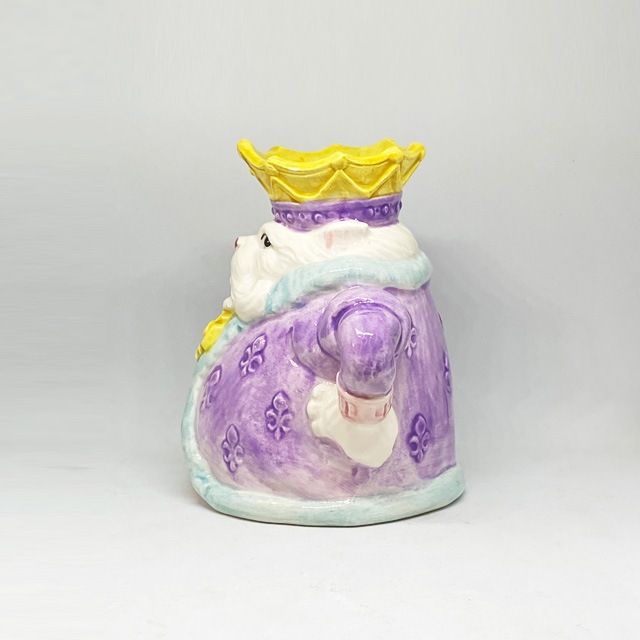 Fitz & Floyd　王様猫のフラワーポット、ミルクピッチャー　King Purrdinand　1990年
