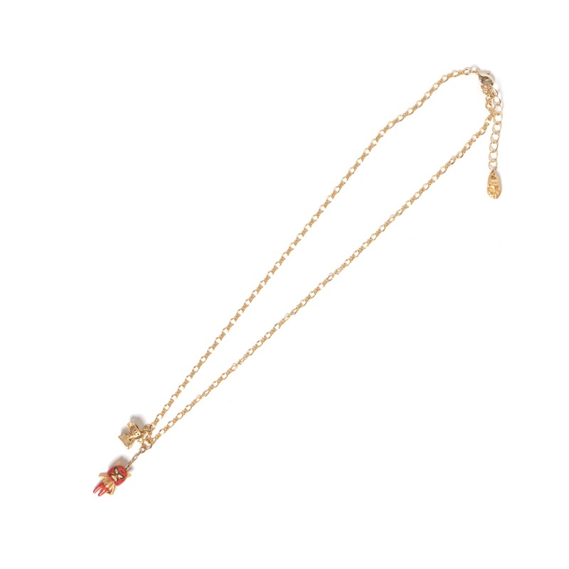 4F フィーアエフ　ネコレスラー　猫のネックレス　日本製　ピューター