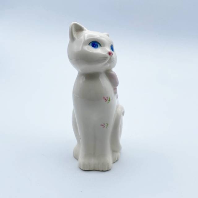 IDEE 秋山花 アート 琉球ガラス 白鳥 猫 フラワーベース Takahashi San Francisco 青い目をした白猫の花瓶 フラワー