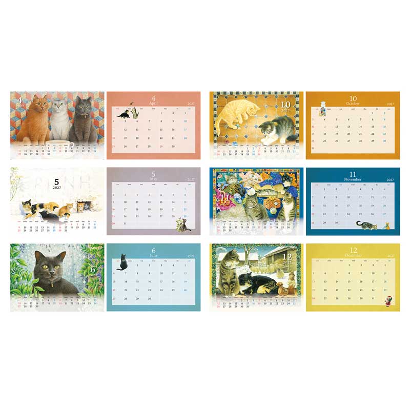 2027年カレンダー アイボリーキャッツ IVORY CATS 卓上カレンダー