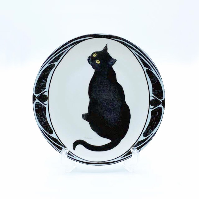 黒猫の絵皿 スイス オットリンガー社 Ruttimann 第2弾「人待ち顔」 TIM