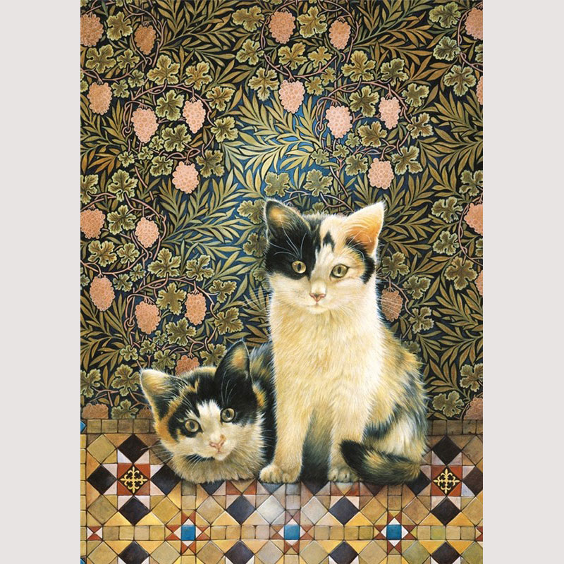 レズリーアンアイボリー 猫の輸入グリーティングカード封筒付 Dana's cats