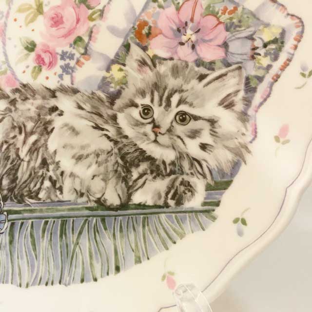 ロイヤルアルバート ペルシャ子猫の絵皿プレート 1988年 The Country