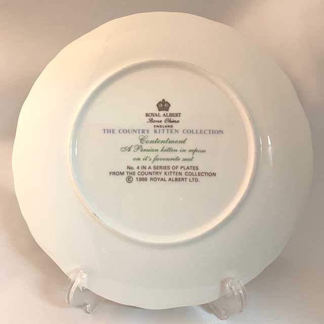 ロイヤルアルバート ペルシャ子猫の絵皿プレート 1988年 The Country