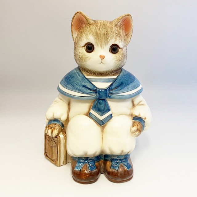 Wilbur Milton セイラ―服の猫型クッキージャー/キャニスター　ビッグサイズ　日本製 1970年代