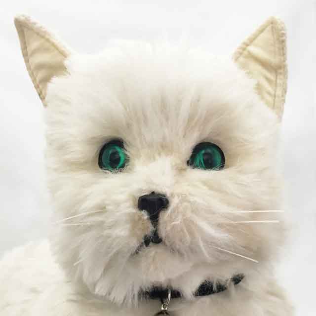 英国 ヴィンテージ白猫の実寸大ぬいぐるみ 1960～70年代