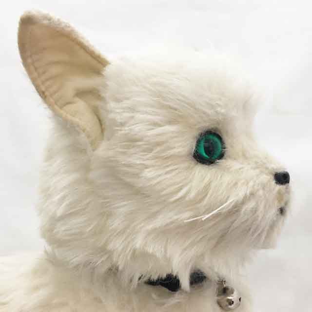 英国 ヴィンテージ白猫の実寸大ぬいぐるみ 1960～70年代 REALSOFT TOYS