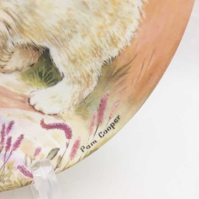 コールポート 子猫と子犬の絵皿 パム・クーパー　Hide and Seek シリアルナンバー入り