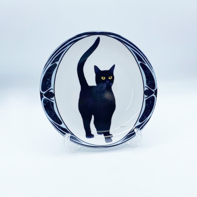 黒猫の絵皿 スイス オットリンガー社 Ruttimann 第6弾「ハッピーな挨拶」