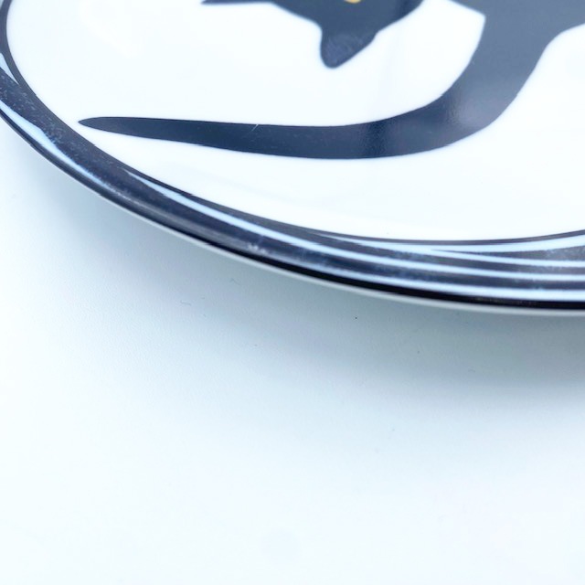 黒猫の絵皿 スイス オットリンガー社 Ruttimann 第6弾「ハッピーな挨拶」