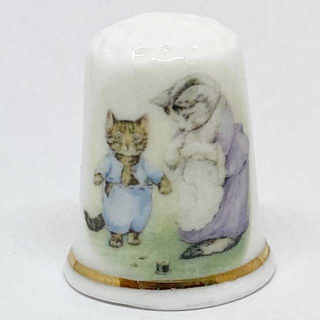 英国製　シンブル　指貫　子猫のトムと花猫タビタ ピーターラビットシリーズ　Birchcroft　