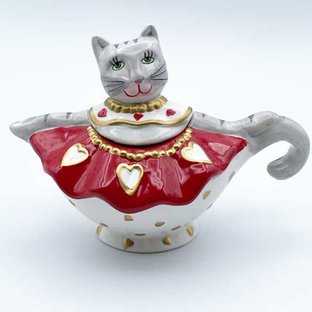 Karen Rossi 猫とハートデザインのクリーマー、ミルクピッチャー、ミニポット Rossi Cat