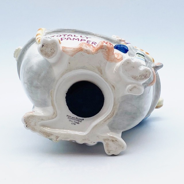 Fitz and Floyd 色っぽい茶トラ猫ちゃんの貯金箱　マネーバンク