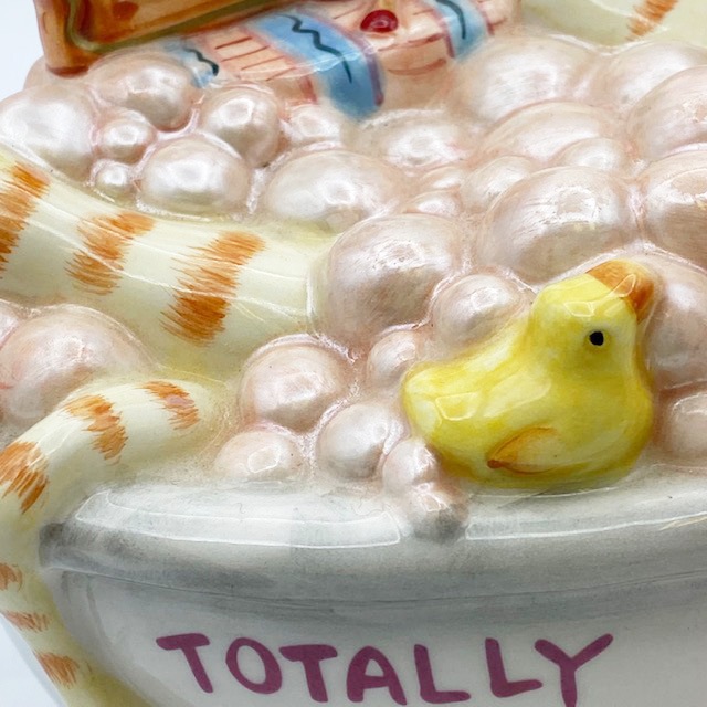 Fitz and Floyd 色っぽい茶トラ猫ちゃんの貯金箱　マネーバンク