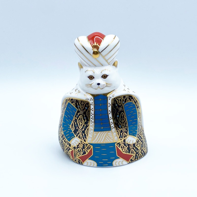 Royal Crown Derby ロイヤルキャッツ 王様のペルシャ猫フィギュリン イギリス製　1990年