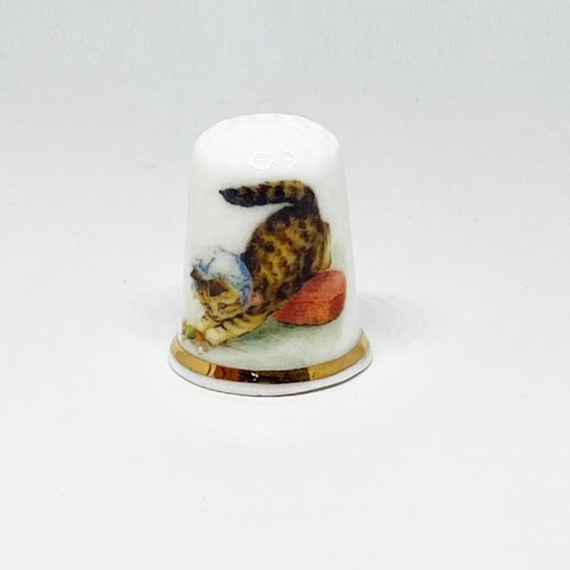 英国製 シンブル 指貫 子猫のモペットとねずみ ピーターラビットシリーズ Birchcroft