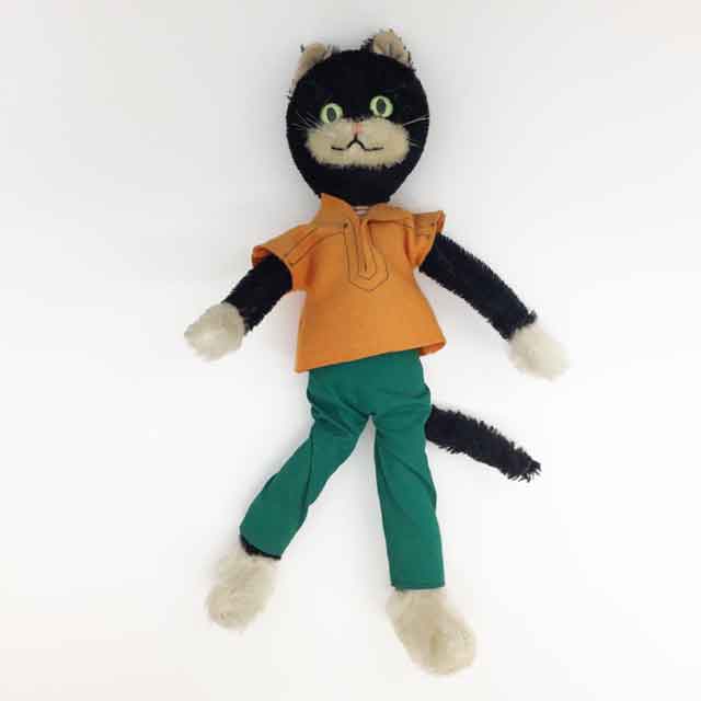 シュコ ヴィンテージ 黒猫 ぬいぐるみ Schuco Schuco シュコーBigo Belloシリーズ 黒猫ブラックキャットの
