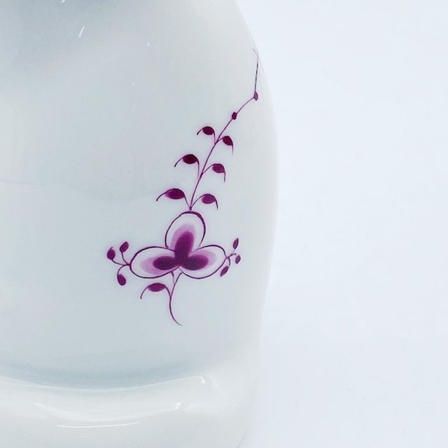 <レア>Royal Copenhagen　ゴールドパープルフル―テッドの猫 Royal Copenhagen Gold Purple Fluted Cat