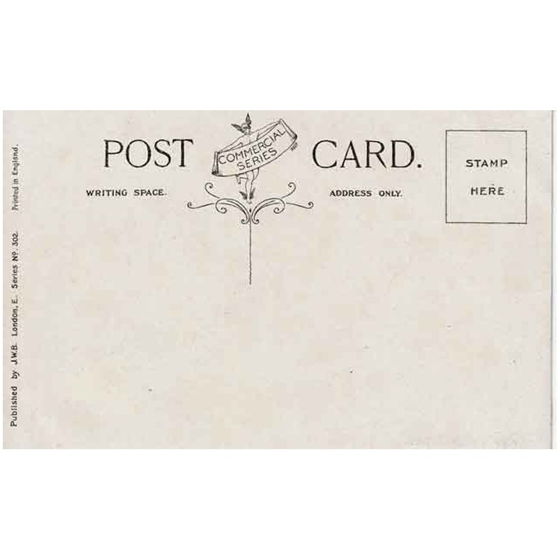 未使用 猫のアンティークポストカード　ネズミを覗く2匹の子猫　1900年代初期