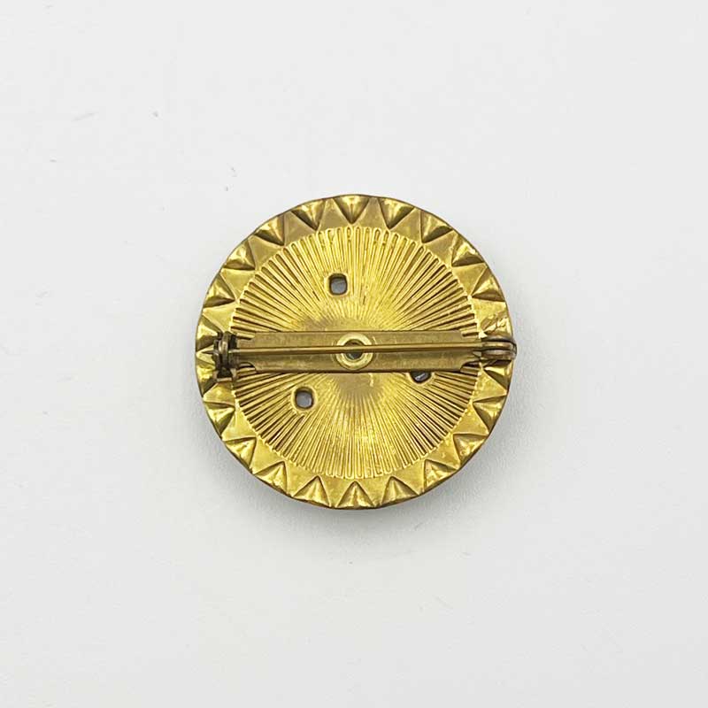 チェコ製 猫のカボションビーズとヴィンテージスワロフスキー台のブローチ ミルク Yukie Takahashi