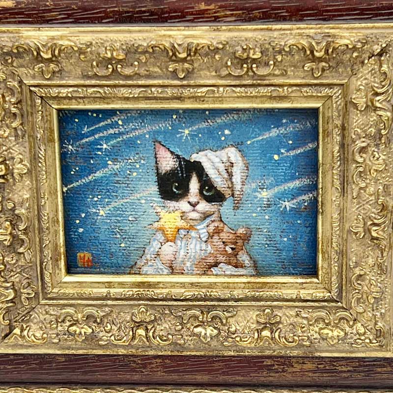 お夜食　髙橋幸恵　ミニアチュール絵画　Yukie Takahashi 