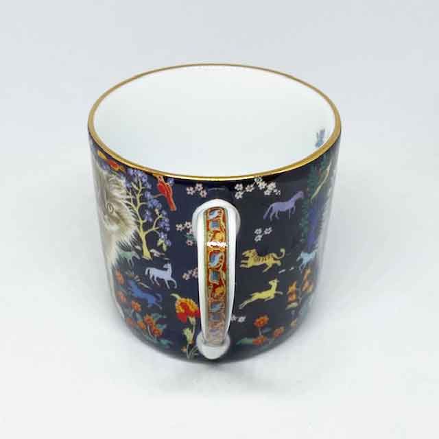 Lesley's Cats カップ&ソーサー デミタスカップ インディゴ ダンバリーミント