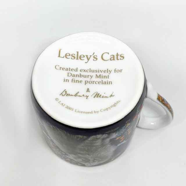 Lesley's Cats カップ&ソーサー デミタスカップ インディゴ ダンバリーミント