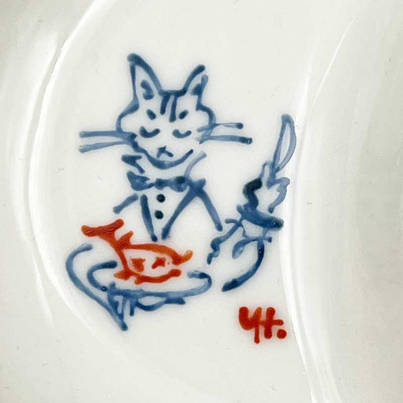 髙橋幸恵　手描き絵付け豆皿　三日月型　Yukie Takahashi 
