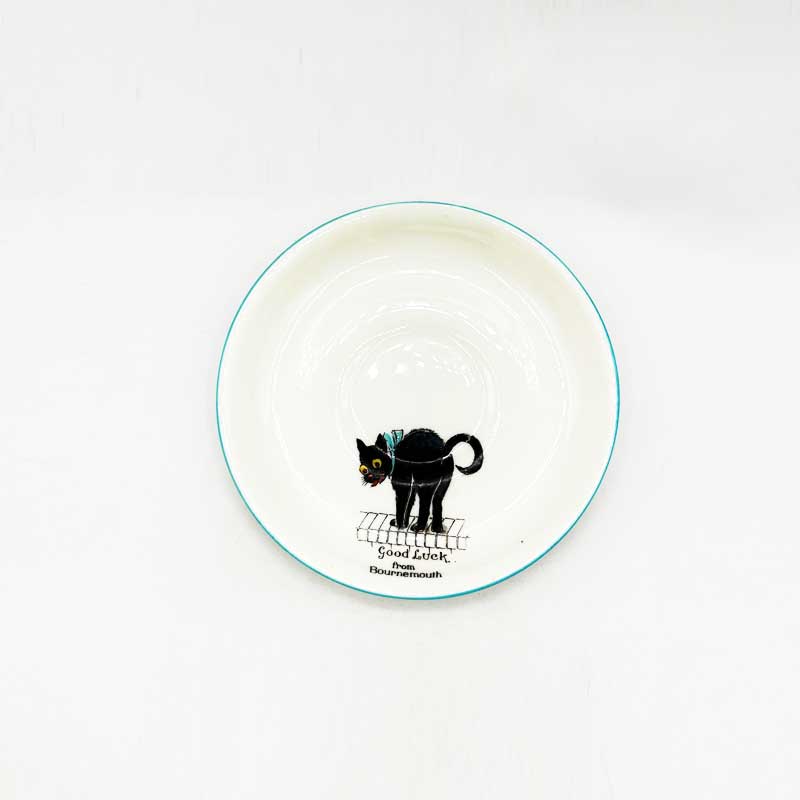 ARCADIAN / CAULDON GOOD LUCK BLACK CATのカップ&ソーサー 1900年初期~中期