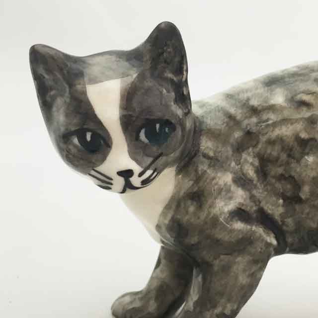 マンクスキャット　尻尾のない猫フィギュリン 英国マン島 RUSHTON POTTERY